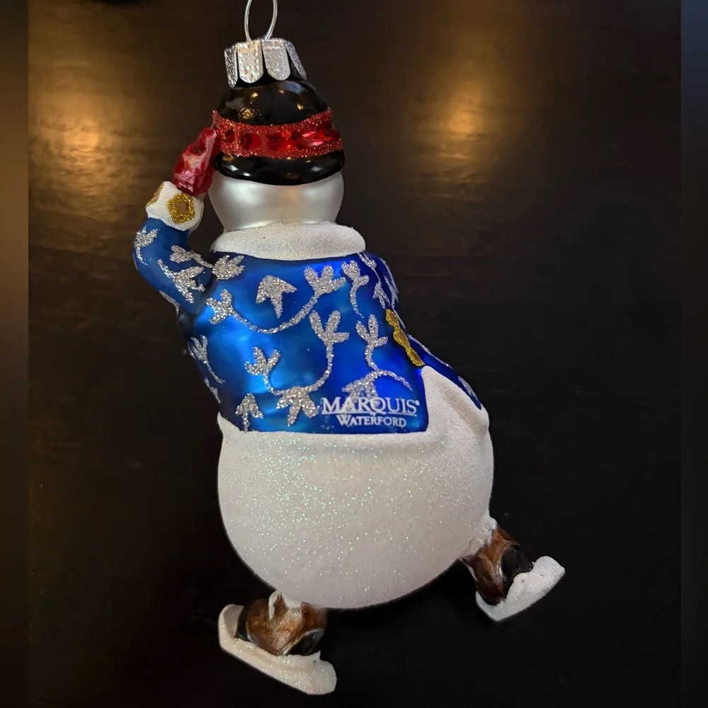 Waterford Marquis Snow Boy Skater Christmas Ornament NWT